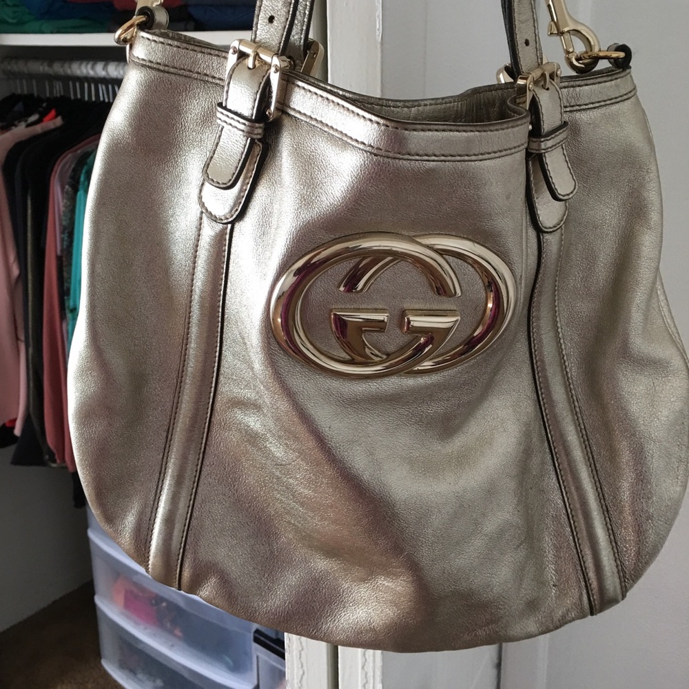 COPY - Authentic Gucci leather Britt GG handbag
